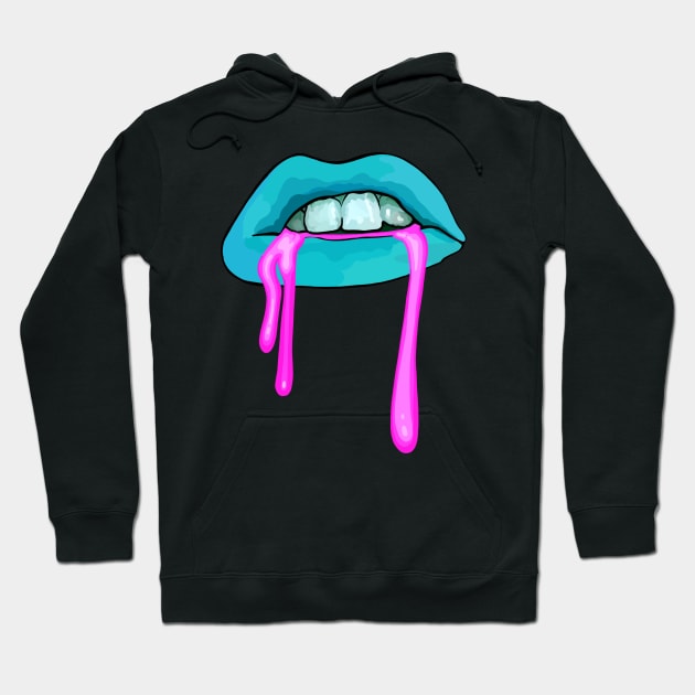 Candy lips Hoodie by leonlambyart